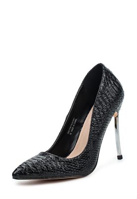 LOST INK  FABIO TEXTURED METAL HEEL COURT