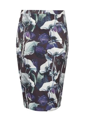 LOST INK PLUS  PENCIL SKIRT IN TULIP PRINT