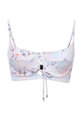 LOST INK  MARBLE BIKINI TOP