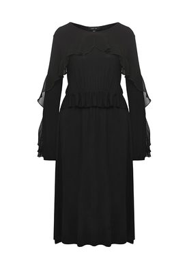 LOST INK  PERLA FRILL TRIM JERSEY DRESS