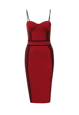 LOST INK  PETA COLOUR BLOCK STRAPPY BODYCON